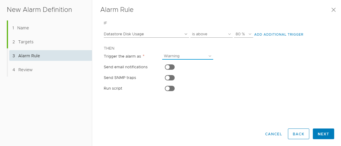 vCenter Server Storage Status displays as Unknown