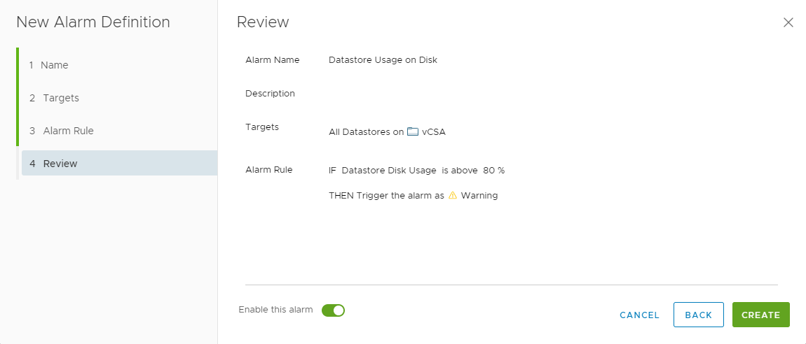 vCenter Server Storage Status displays as Unknown